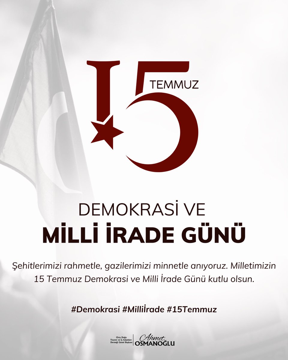 #15Temmuz Kahraman Şehitlerimizi ve bilahare ahirete irtihal etmiş Kahraman Gazilerimizi rahmetle ve minnetle yâd ediyoruz. 🤲🏻 🇹🇷 
#15TemmuzDemokrasiveMilliBirlikGünü