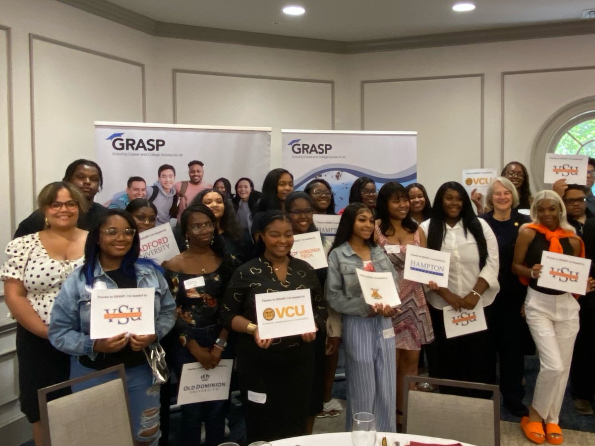 Rae_Cousins23's tweet image. I joined my friend Delegate Betsy Carr recently to celebrate Richmond high school students graduating from the GRASP Program, which provides Richmond Region students with critical services like college advising and financial aid. Thank you for having me and congratulations!