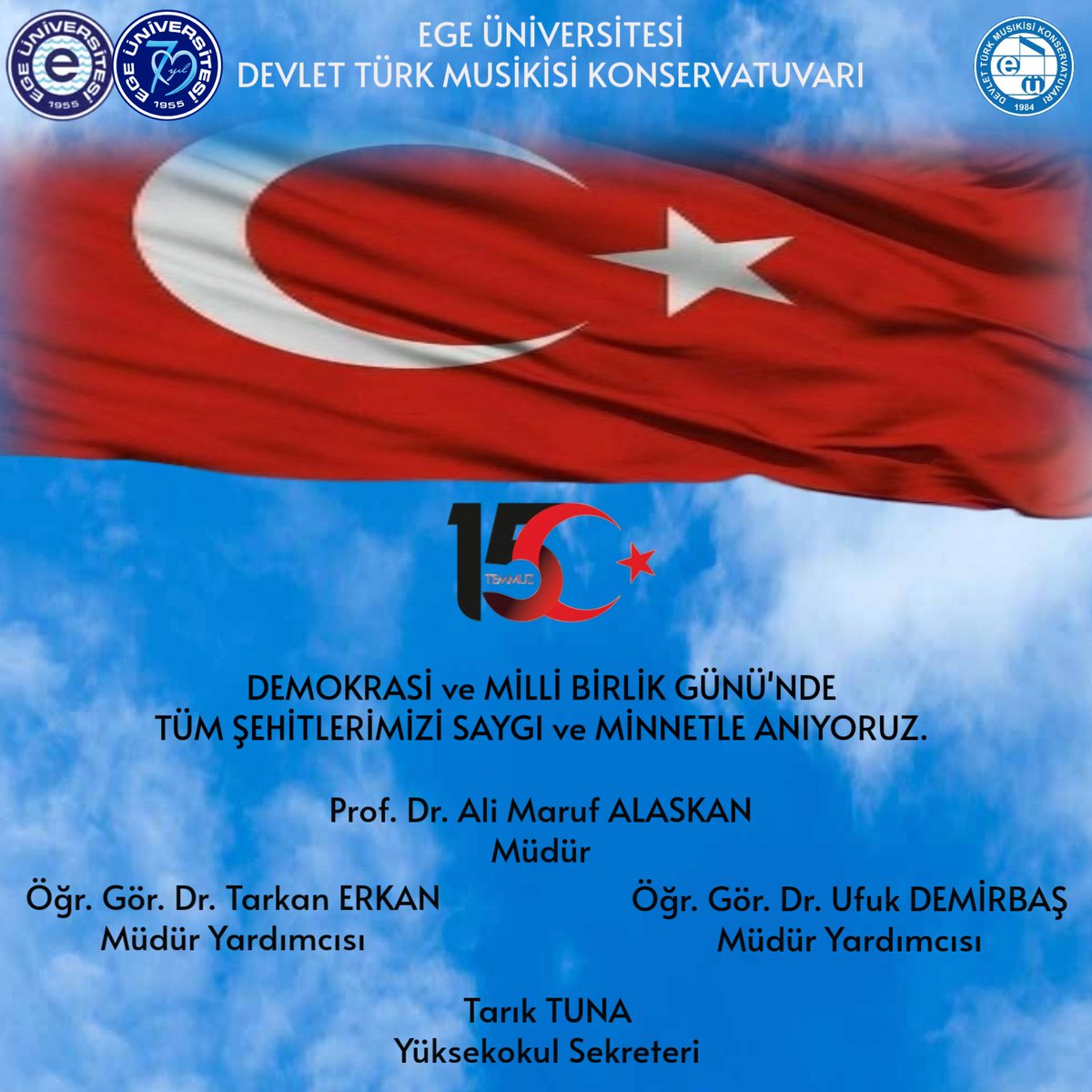 konservatuvarege (@eukonservatuvar) on Twitter photo #DemokrasiVeMilliBirlikGünü
#15TemmuzDestanı
<a href="/UniversiteEge/">Ege Üniversitesi</a> <a href="/ProfNecdetBudak/">Prof.Dr.Necdet BUDAK</a> #alimarufalaskan <a href="/tarkanerkan/">Tarkan Erkan</a> #ufukdemirbas <a href="/trktna/">Tarık Tuna</a> #DemokrasiVeMilliBirlikGünü
#15TemmuzDestanı
<a href="/UniversiteEge/">Ege Üniversitesi</a> <a href="/ProfNecdetBudak/">Prof.Dr.Necdet BUDAK</a> #alimarufalaskan <a href="/tarkanerkan/">Tarkan Erkan</a> #ufukdemirbas <a href="/trktna/">Tarık Tuna</a>