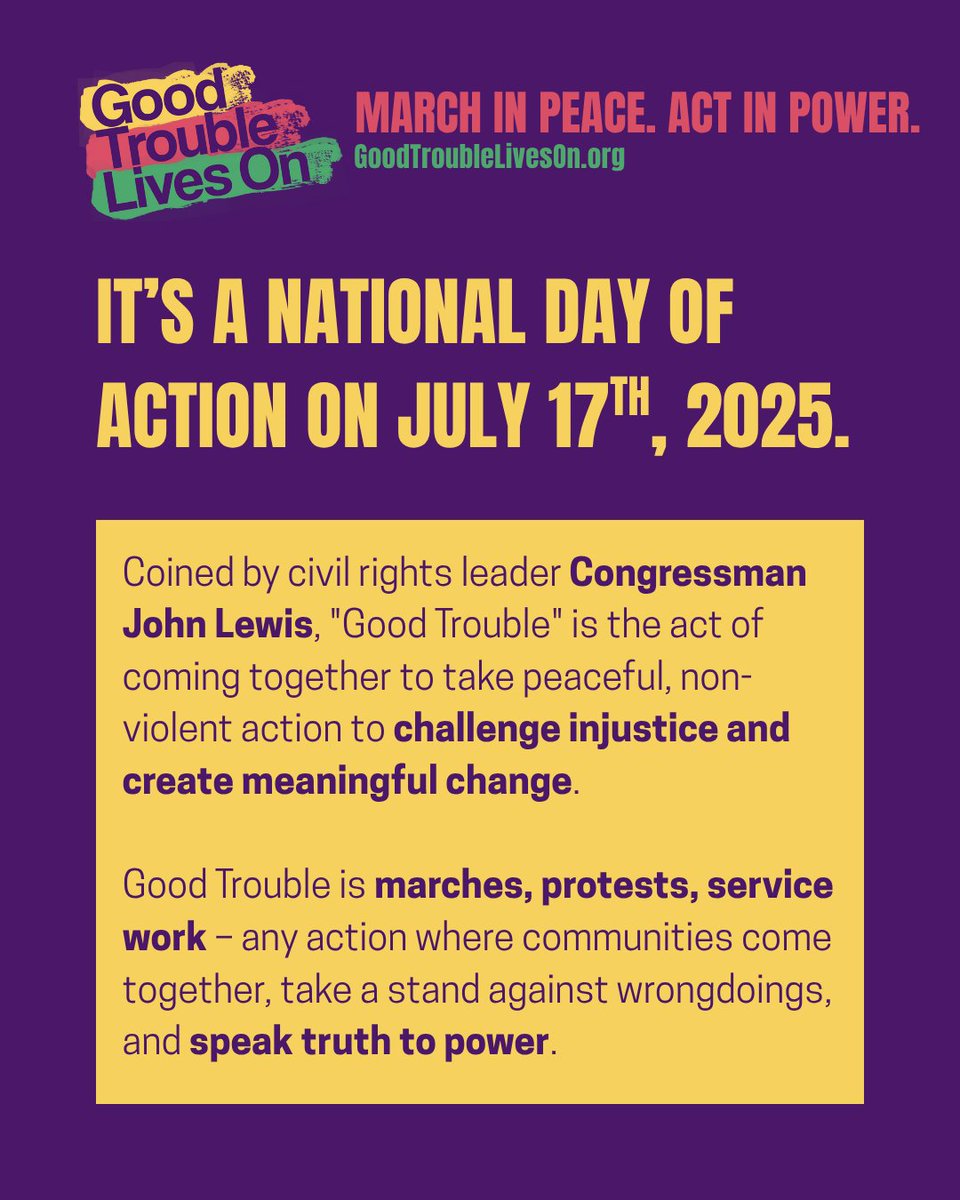 ConservationPA's tweet image. On July 17th, we’re sending a clear message: power lies in the hands of the people and #GoodTroubleLivesOn. Find a protest near you and join this day of action: lcv.org/goodtrouble