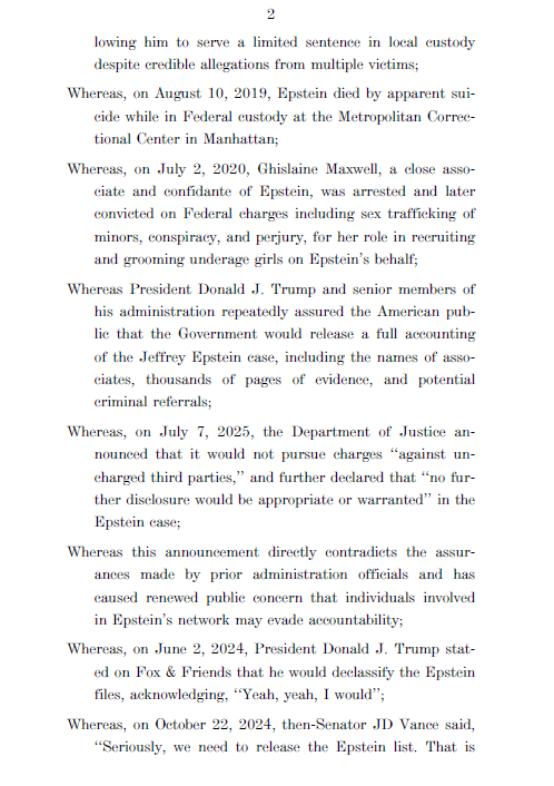 RepVeasey's tweet image. I just introduced a resolution in Congress demanding @RealDonaldTrump and @AGPamBondi release all the Epstein files. NO Republican signed on to cosponsor.
Thank you for your attention to this matter.
-CONGRESSMAN MARC A. VEASEY