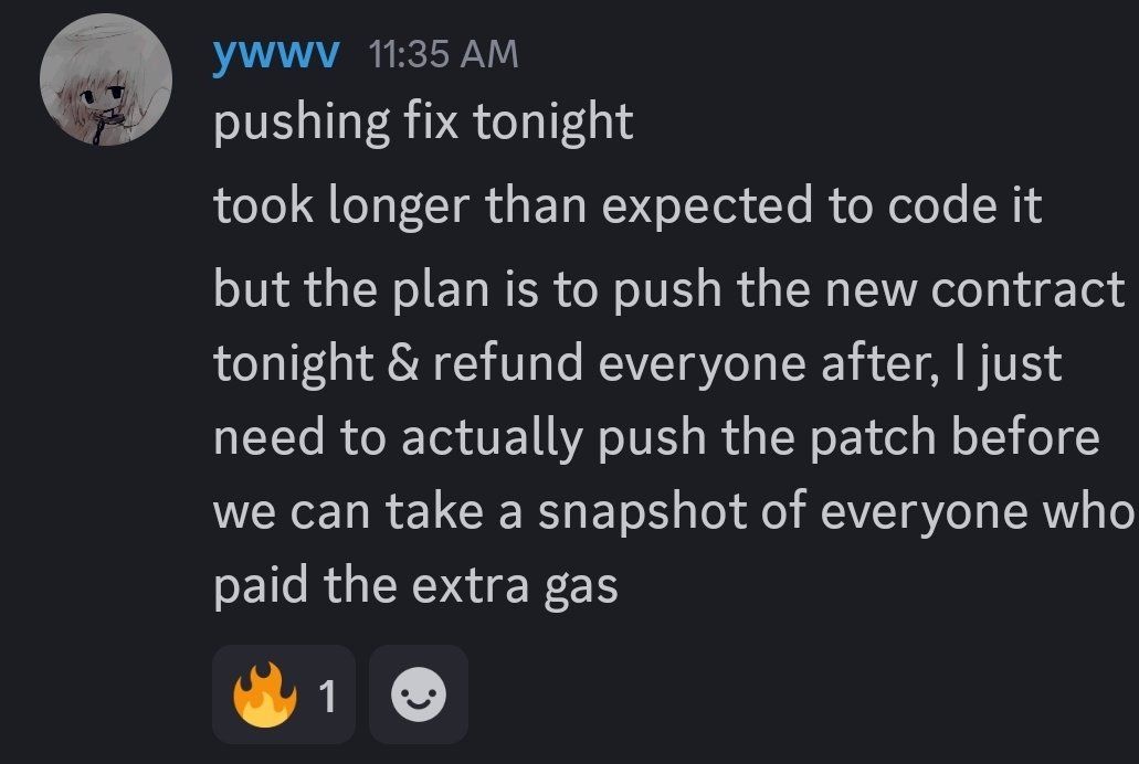fee fix tonight. 

everyone will be partially refunded on the fees they have spent thus far [should be around half.]