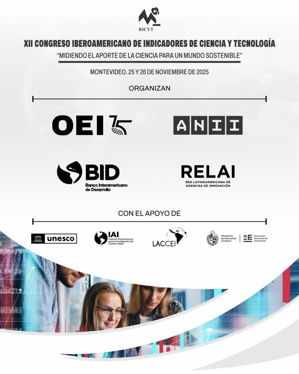 ⏳ ¡Hay más tiempo para enviar tu propuesta de ponencia! 

📅 Hasta el 15 de agosto aceptamos envíos para participar del XII Congreso Iberoamericano de Indicadores de Ciencia y Tecnología - "Midiendo el aporte de la ciencia para un mundo sostenible".