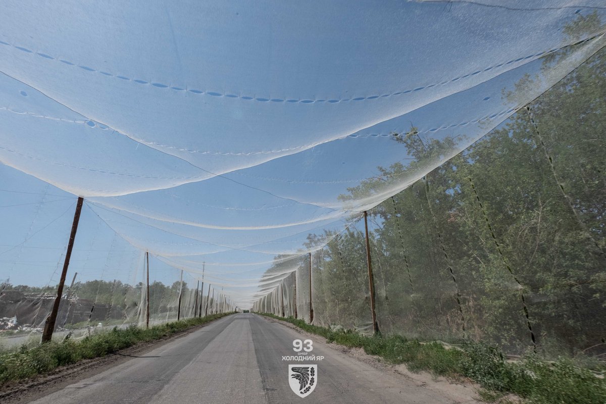 93OMBr1's tweet image. The 93rd Kholodnyi Yar Brigade’s anti-drone unit is on duty in Kostyantynivka, near roads used by our troops. Russian drones, guided by fiber-optic cables, hunt military vehicles.
With no reliable way to stop them, the only option is to shoot them down with rifles and shotguns.