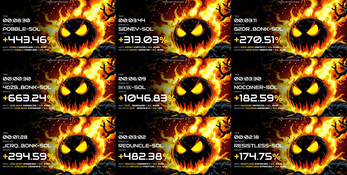 PnLs from the last 2 days on DAMMv2 👨‍🍳

<a href="/MetturkDAO/">Metturk</a> <a href="/met_lparmy/">LP Army</a> <a href="/MeteoraAG/">Meteora</a>