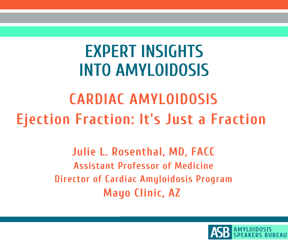 “Ejection Fraction: It’s Just a Fraction”
youtube.com/watch?v=DrstPQ…
Dr. Julie Rosenthal, Director of the Cardiac Amyloidosis Program at Mayo Clinic in Arizona, introduces us to the cardiovascular system and summarizes cardiac amyloidosis. She then discusses the echocardiogram and