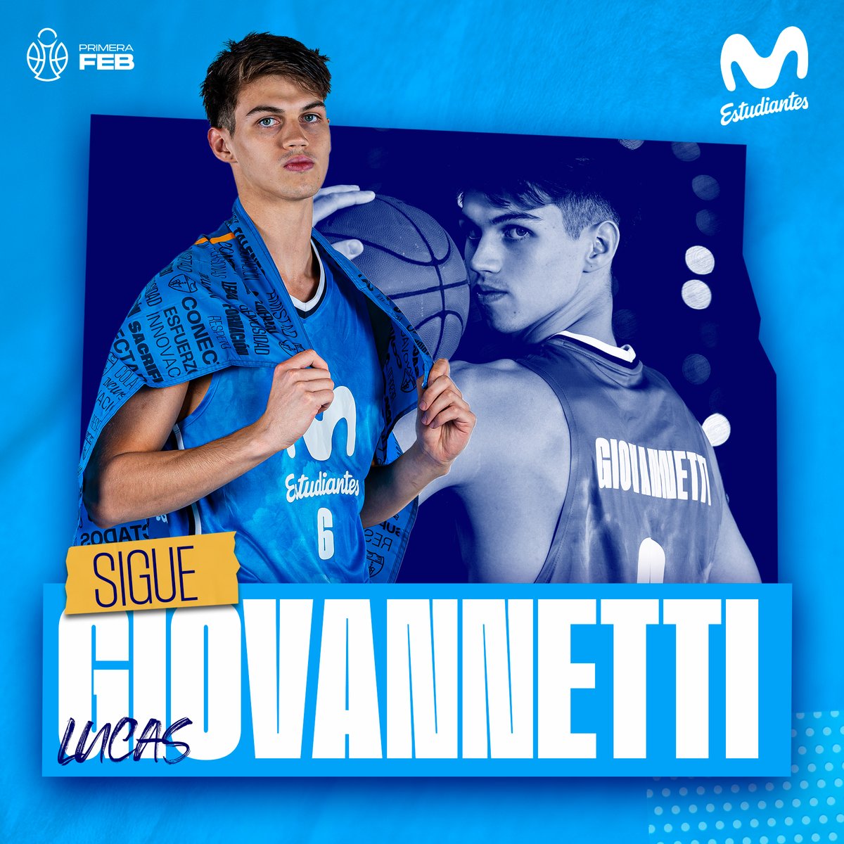 alemalky's tweet image. Trío argentino y de Selección Argentina para @MovistarEstu para buscar una vez más la vuelta a la ACB con la renovación de Pato Garino, el regreso de Lucas Giovannetti de su cesión y el fichaje de Juampi Vaulet. #PrimeraFEB