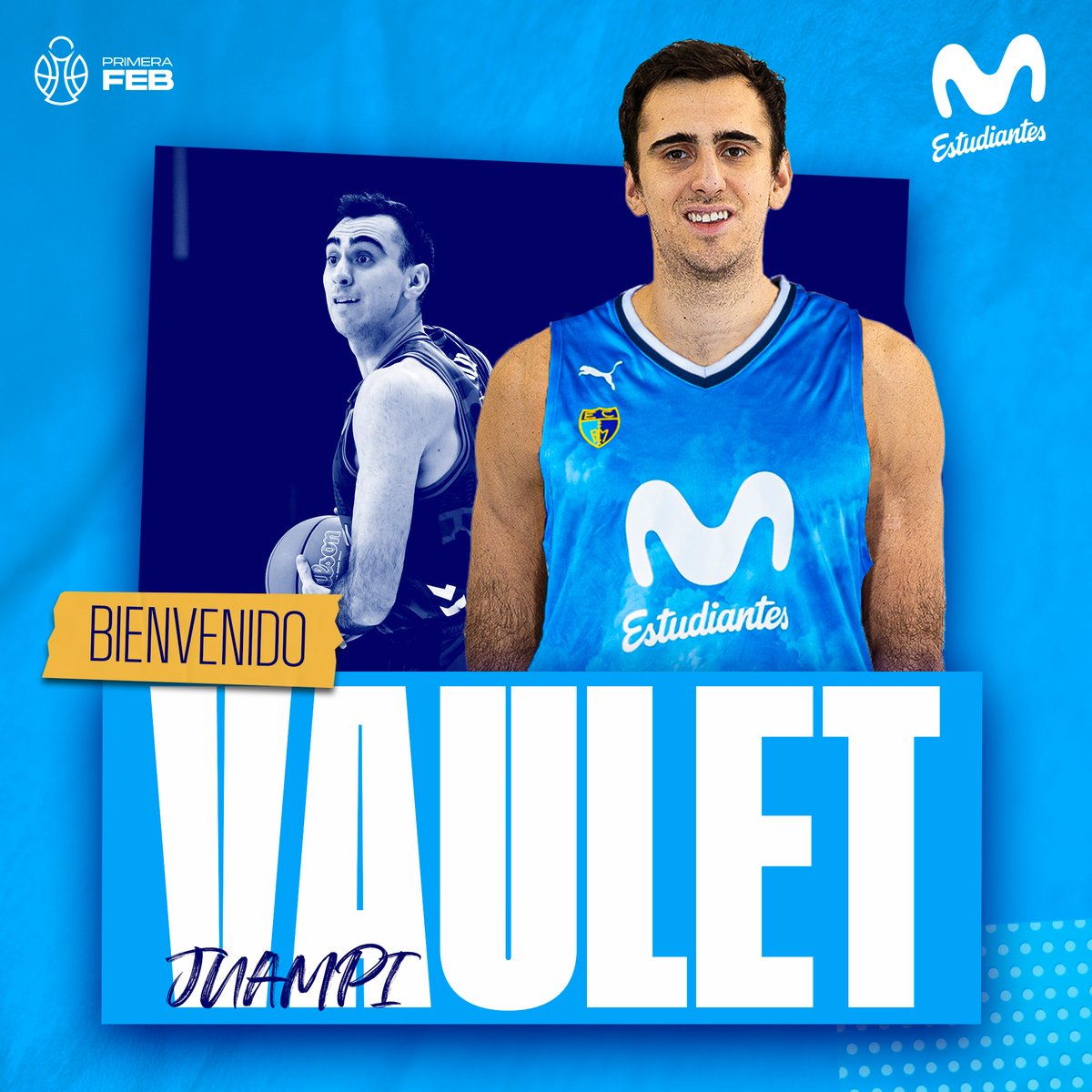 alemalky's tweet image. Trío argentino y de Selección Argentina para @MovistarEstu para buscar una vez más la vuelta a la ACB con la renovación de Pato Garino, el regreso de Lucas Giovannetti de su cesión y el fichaje de Juampi Vaulet. #PrimeraFEB