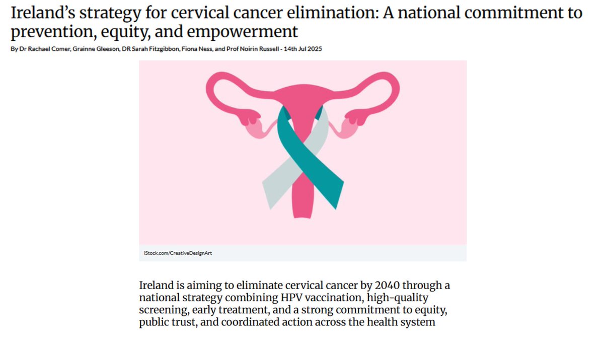 Ireland has an ambitious plan to eliminate cervical cancer, built on prevention, equity and empowerment.

Read how we're moving #TogetherTowardsElimination: 
medicalindependent.ie/clinical-news/… 

#ChooseScreening #CervicalCheck