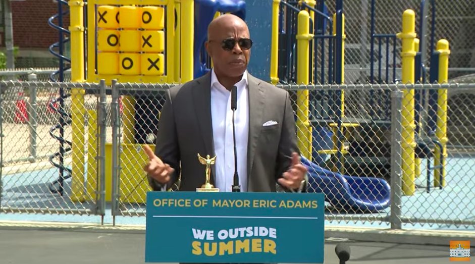 JosieStratman's tweet image. Mayor Adams claims that, before Andrew Cuomo jumped into the primary race, the ex-gov told Black and brown faith leaders that he would not run against Adams.
"Did he keep his word? No he didn’t," Adams says.
Not sure how this would make sense if Cuomo had won the primary