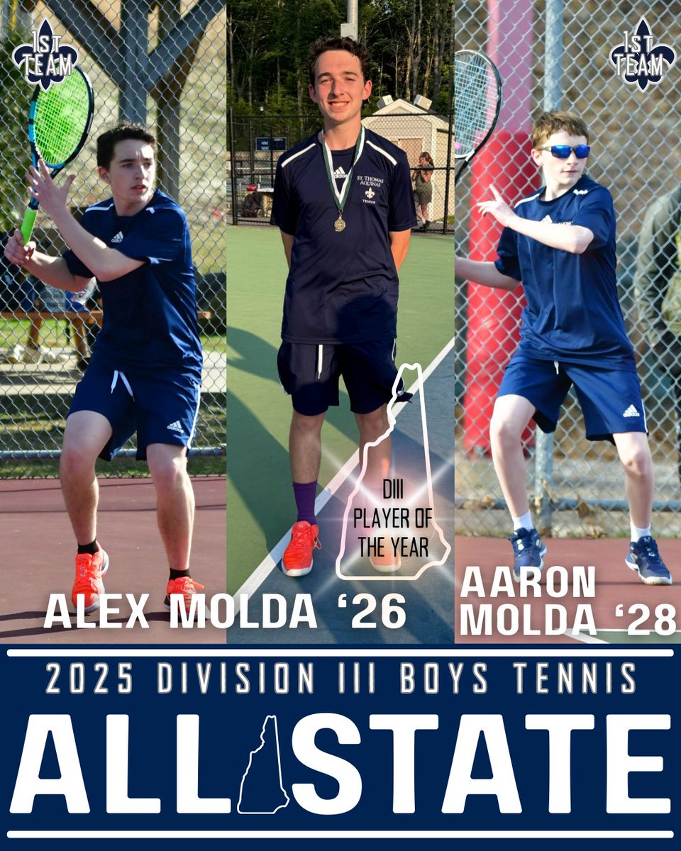 Congratulations to our Boys Tennis All-Staters! #saintspride #stalux #luxintenebris
<a href="/stalux/">St. Thomas Aquinas High School</a>
<a href="/nhsportspage/">NH Sports Page.com</a>
<a href="/JayPinceSMG/">Jay Pinsonnault</a>
<a href="/NHULSports/">Union Leader Sports</a>
<a href="/WMUR9_Sports/">WMUR Sports</a>
<a href="/nhhssports/">NH-HighSchoolSports.com</a>