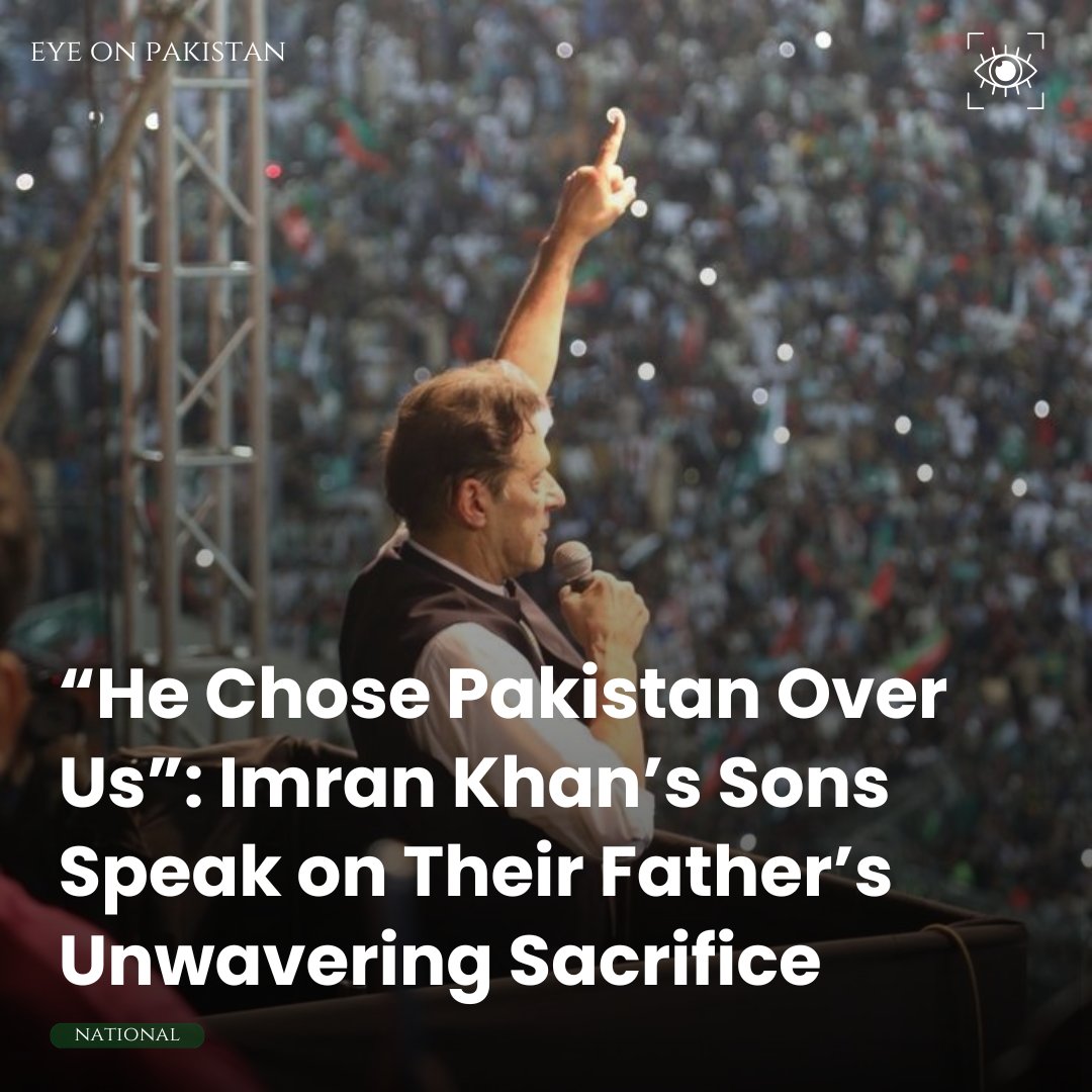 eyeonpakistan_'s tweet image. Our father could've lived in comfort with us in England.
Instead, he chose a dark prison cell in Pakistan — for justice, for his people.
He gave Pakistan hospitals, universities, & a movement.
Now he gives his freedom.
His sacrifice is for the nation.
His strength comes from you.