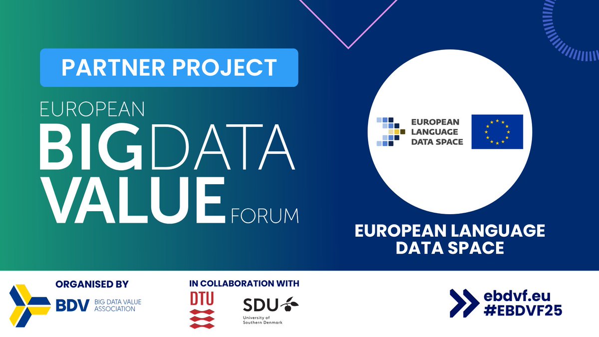 BDVA_eu's tweet image. 🚨Discover EBDVF 2025 Partner Project: European Language Data Space!
🗓️12-14 Nov
📍@dgibyen, Copenhagen
🎯The goal of the #LanguageDataSpace is to establish a decentralised platform and marketplace for language data, with EU values and compliance into account
#EBDVF25
#data
#ai