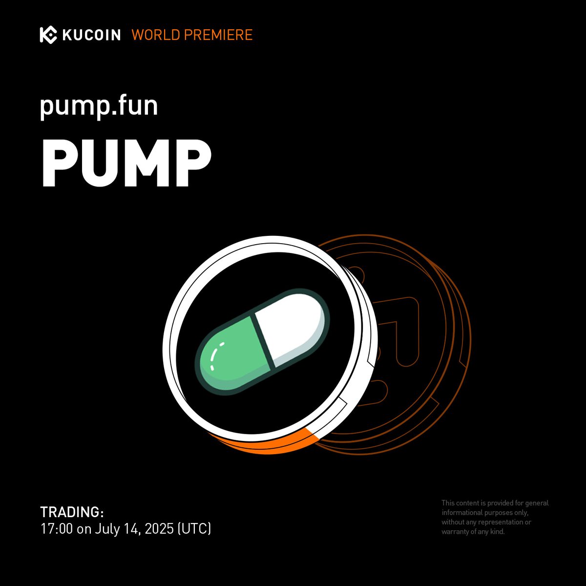 📢 World Premiere Listing: @pumpdotfun $PUMP is coming soon to #KuCoin!  https://t.co/BjGp6zklFT is the top crypto launchpad on #Solana, having  launched over 11 million tokens and generated $750M+ in revenue since  January