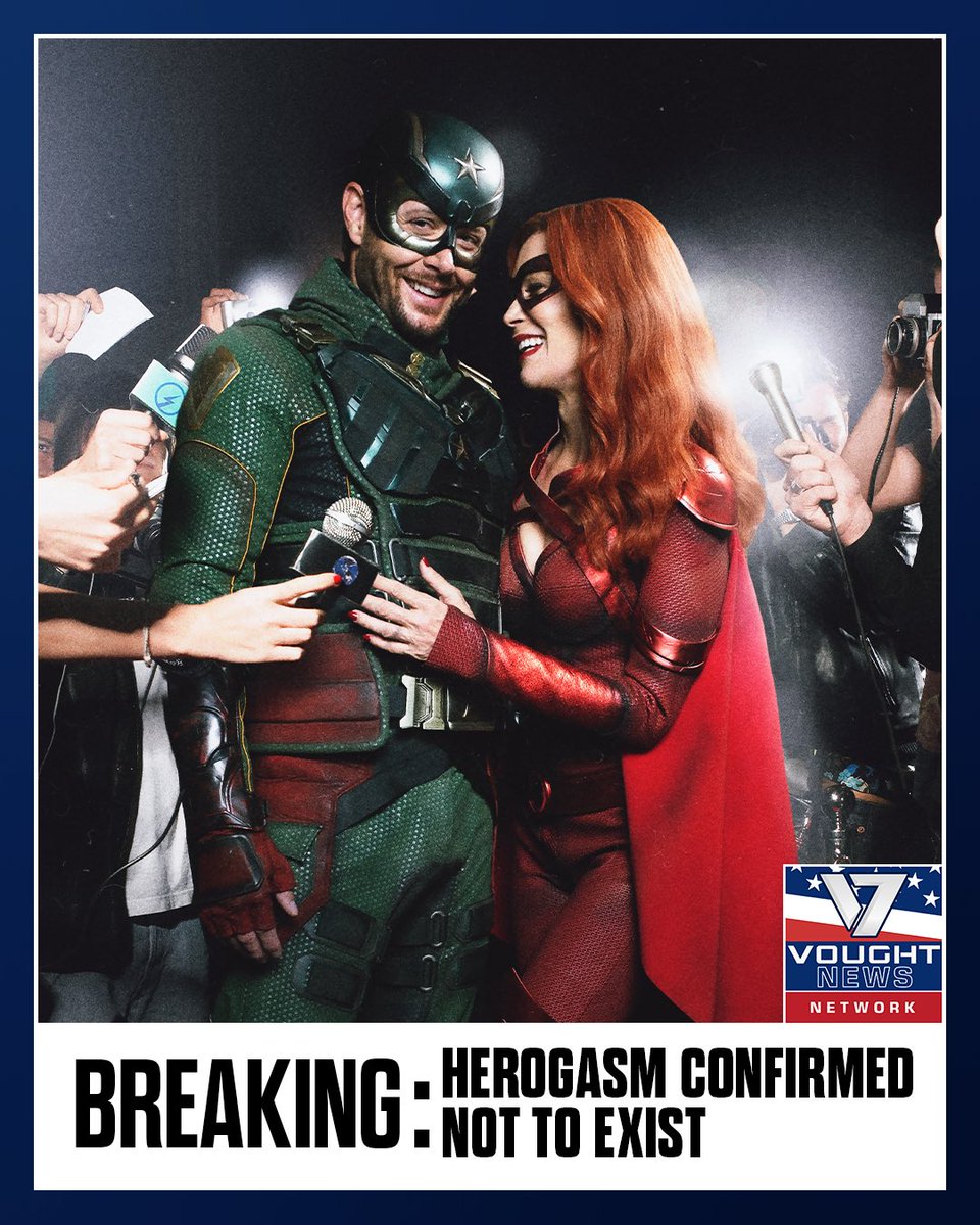 It’s a shame we even have to address this, but Vought can confirm rumors of a superhero orgy known as Herogasm are FAKE NEWS. Furthermore, there are no “Herogasm Files” with a list of attendees like Soldier Boy, Liberty and Deep. The idea that Soldier Boy, pictured here with the