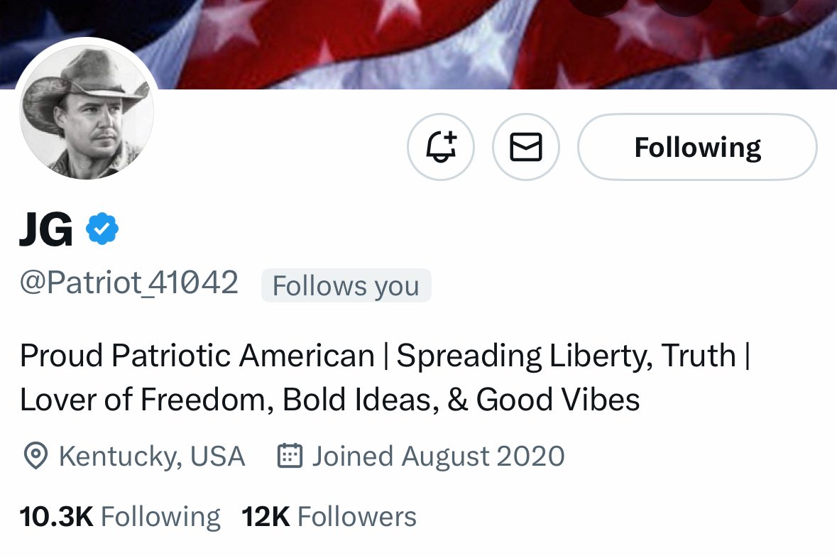 My buddy always engages and is a great Patriot. 

<a href="/Patriot_41042/">JG</a> could use a boost and will connect back.