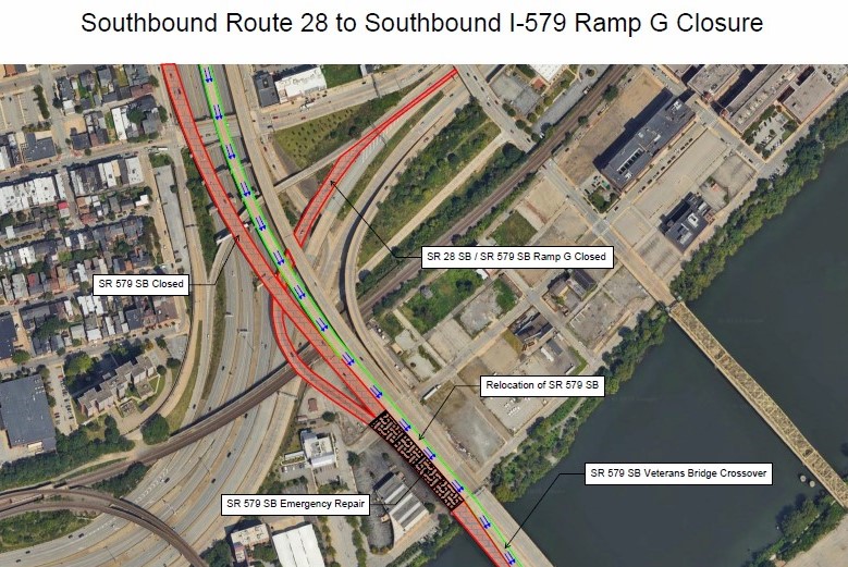 RepVenkat's tweet image. Due to construction PennDOT has implemented a new traffic configuration from southbound I-279 (Parkway North) to southbound I-579 in the City of Pittsburgh. Please be aware and adjust your travel routes accordingly. Visit the link below for details.
pa.gov/agencies/pennd…