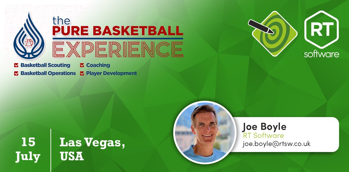🏀 Join us at The Pure Basketball Experience

Our Business Development Manager, Joe Boyle will be at The Pure Basketball Experience summit in Las Vegas on the 15th of July.

🗓️ Presentation — 15 July, 2:15 PM
Joe will take the stage to present: “Tactical Recall In Basketball: