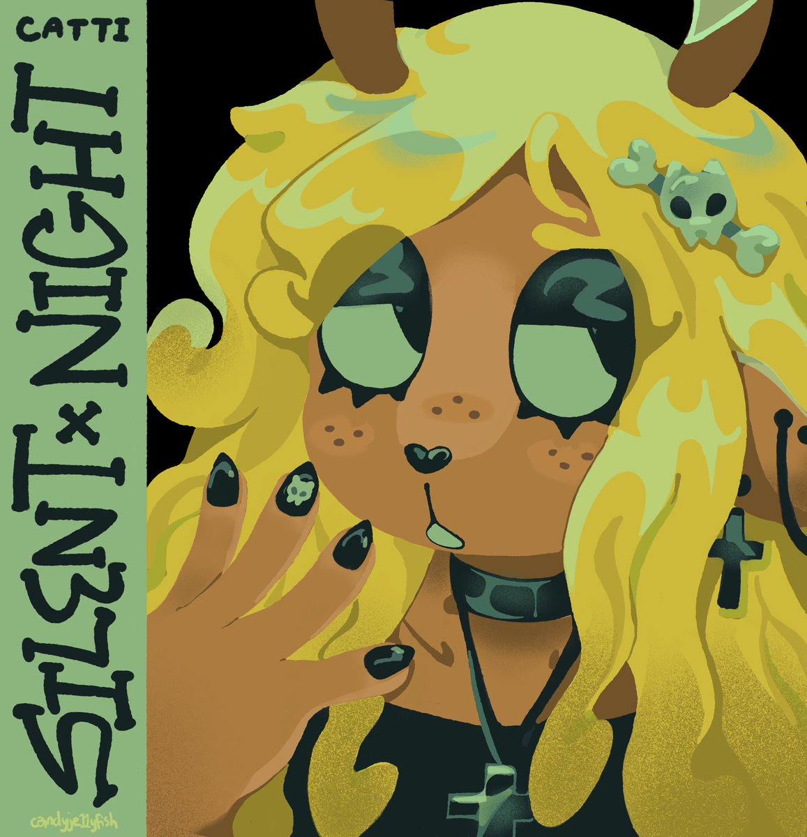 candyje11yfish's tweet photo. One of my fave things about Noelle metal cd cover fanart is the album names ppl come up with.. 
[#deltarune #noelleholiday] https://t.co/JmutmMKlrS