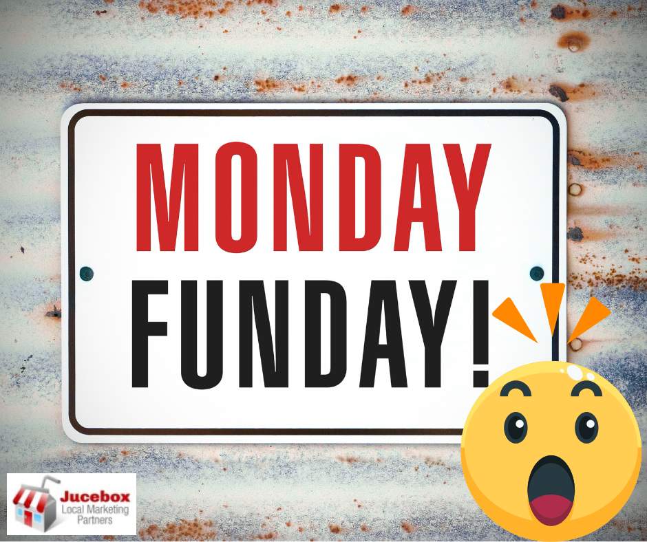 JuceboxMarketin's tweet image. Bet you didn't know Monday could be Funday too, eh? Yep, it's possible. It's all in the approach...so, here's to another Funday! #MondayFunday #Monday #StartYourWeek #HappyMonday