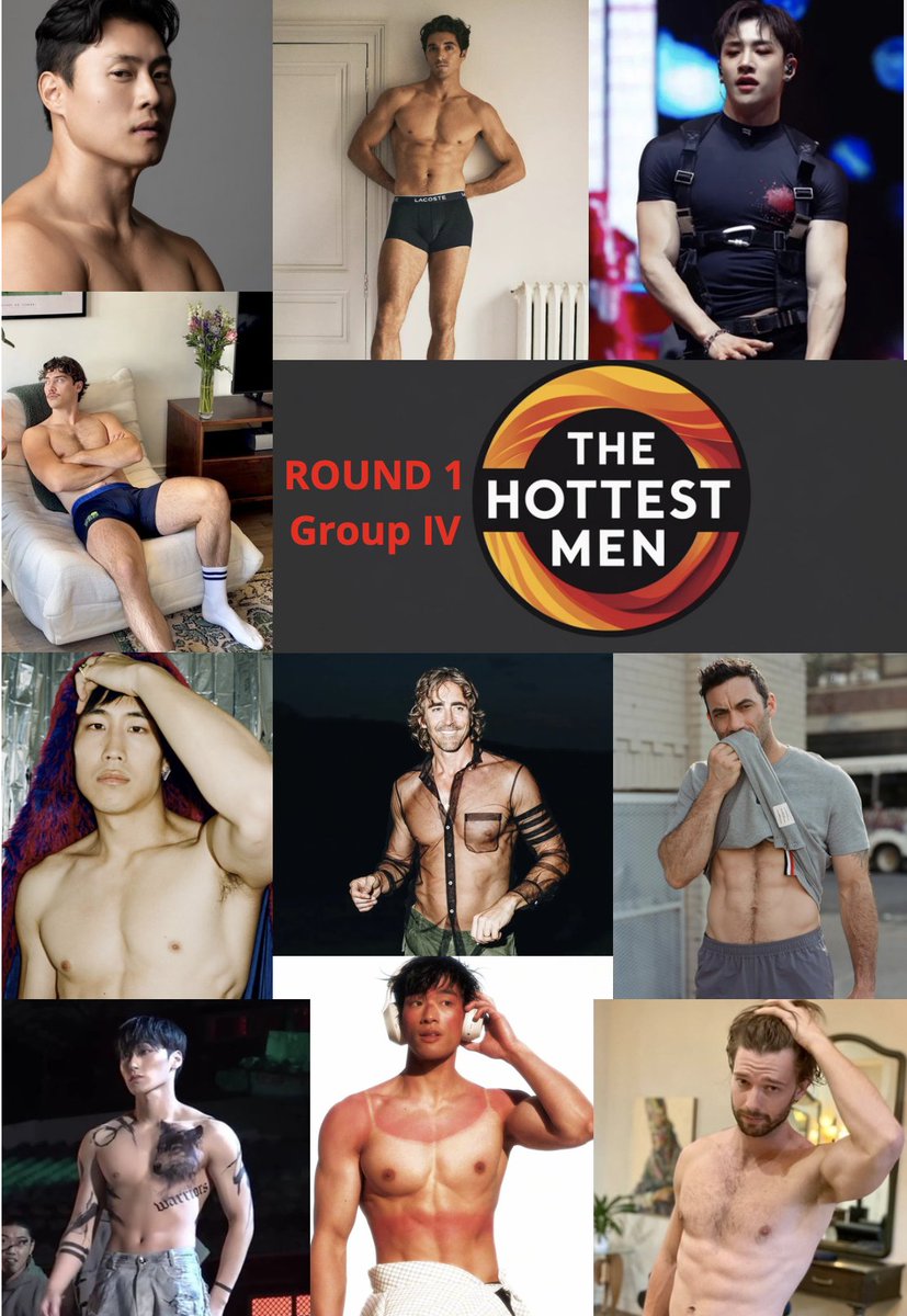 TheHottestMen_'s tweet photo. Round 1 Group IV is ON 🔥
Time to vote until Wednesday 16
#PatrickSchwarzenegger #MorganSpector #TaylorZakharPerez #ChoiSan #JackInnanen #YeHao #YoungMazino #LeePace #BangChan #JonMoon https://t.co/pqTF9sJ7OS