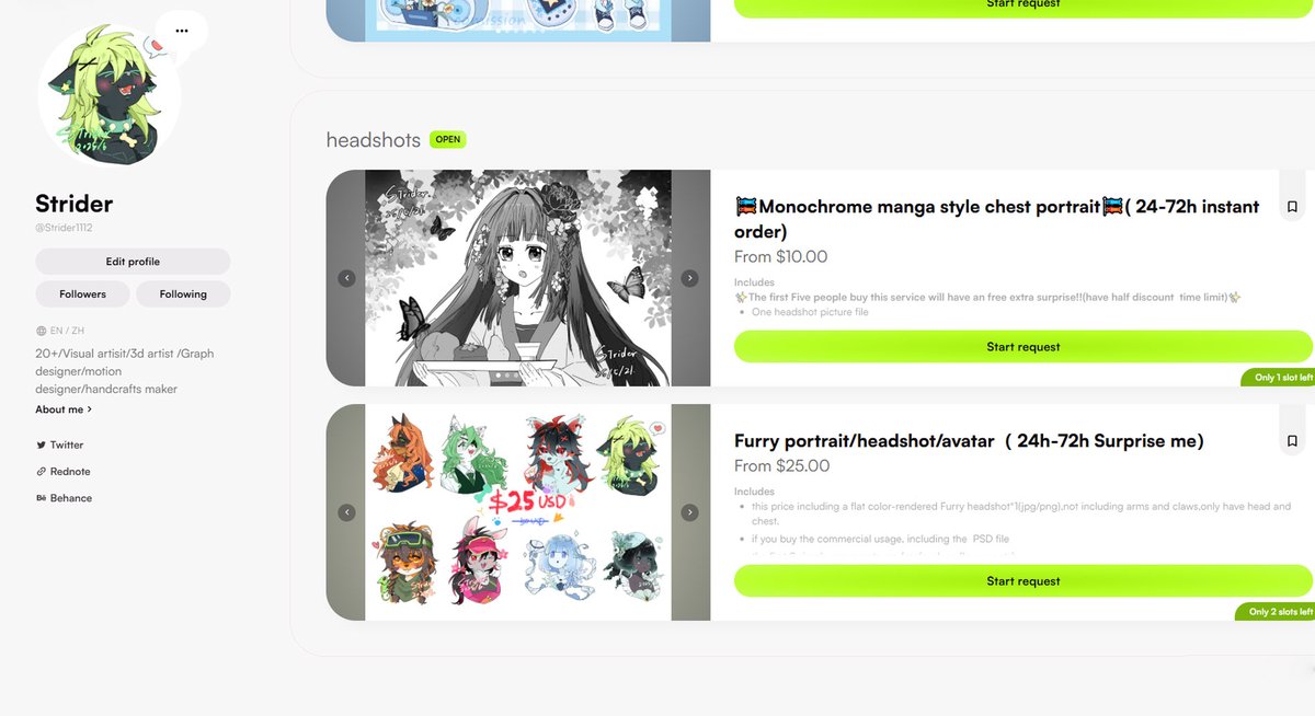 Strider01112's tweet image. Appreciated all my clients and my friends!!thanks for your support!
By the way, the Surprise me commission have last 1 slots for manga headshots,2 furry headshot slots with free small gift this month~
pls don't miss the chance😻
#commissionopen #VGenComm