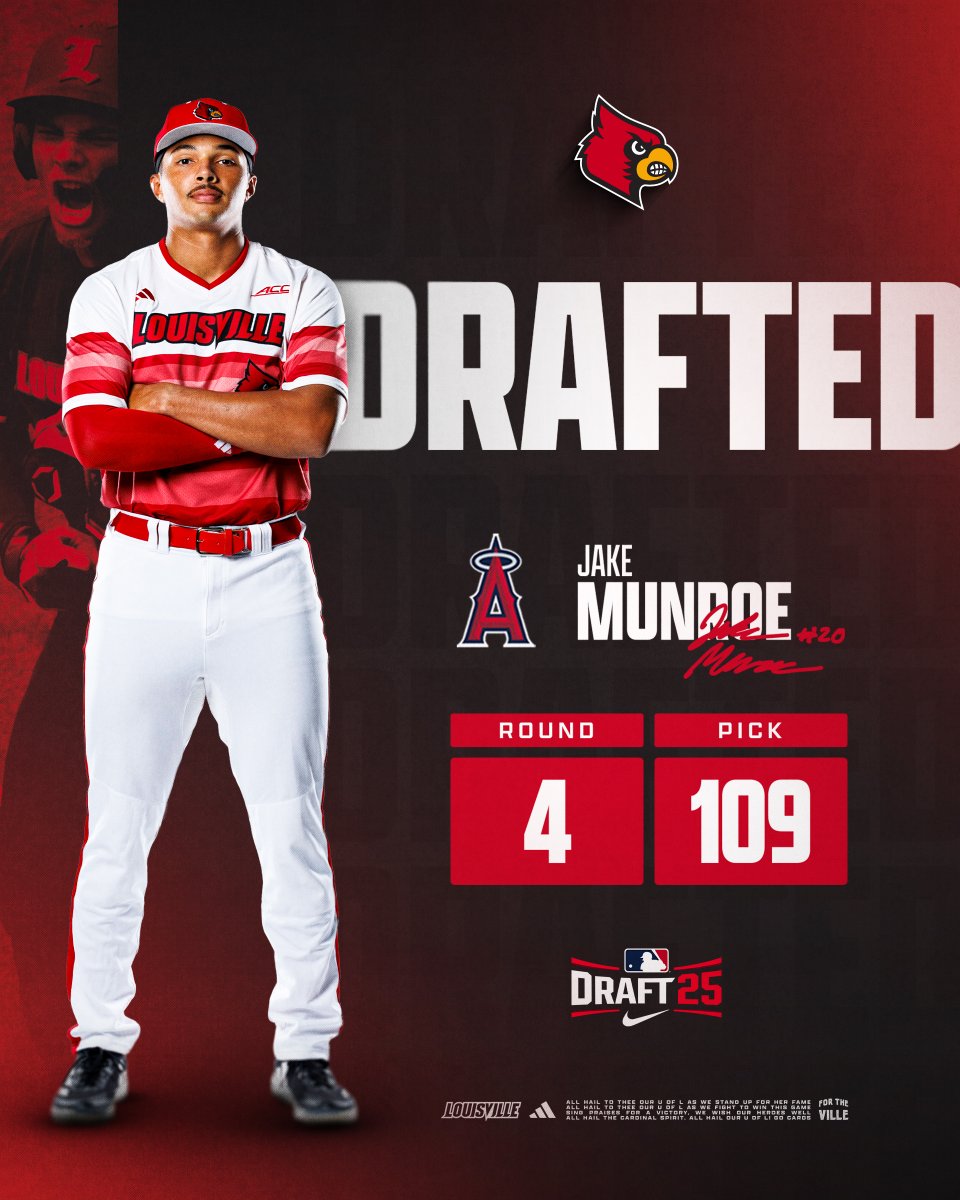 Louisville Baseball (@louisvillebsb) on Twitter photo πππ πππ‘π‘π β‘οΈ ππ€π¨ πΌπ£πππ‘ππ¨
<a href="/JakeMunroe15/">Jake Munroe</a> is the newest member of the <a href="/Angels/">Los Angeles Angels</a>βΌοΈ
#GoCards | #MLBDraft πππ πππ‘π‘π β‘οΈ ππ€π¨ πΌπ£πππ‘ππ¨
<a href="/JakeMunroe15/">Jake Munroe</a> is the newest member of the <a href="/Angels/">Los Angeles Angels</a>βΌοΈ
#GoCards | #MLBDraft
