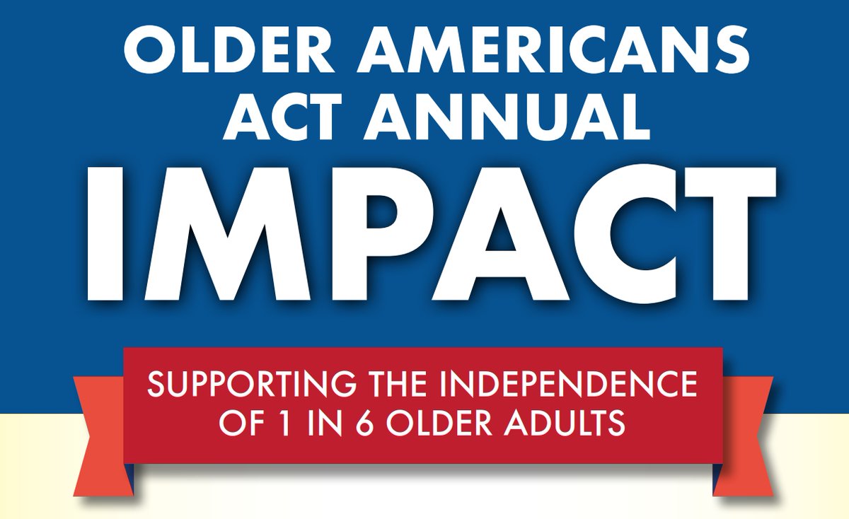 ACLgov's tweet image. Did you know the Older Americans Act helps more than 14.6 million older adults stay independent and in their homes? That’s 1 in 6 older Americans benefiting from community-based OAA services. See how it makes a difference in just one year: acl.gov/sites/default/…
#OAA60 #OAA