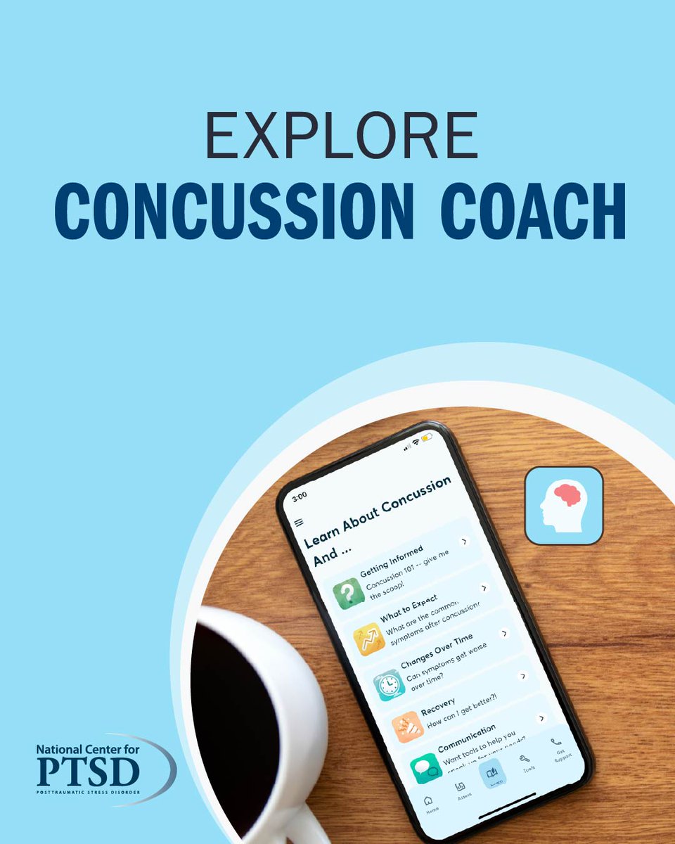 VA_PTSD_Info's tweet image. Did you know that concussion symptoms include headaches, insomnia, concentration, and memory problems? Learn about and track concussion symptoms with Concussion Coach:
ptsd.va.gov/appvid/mobile/…