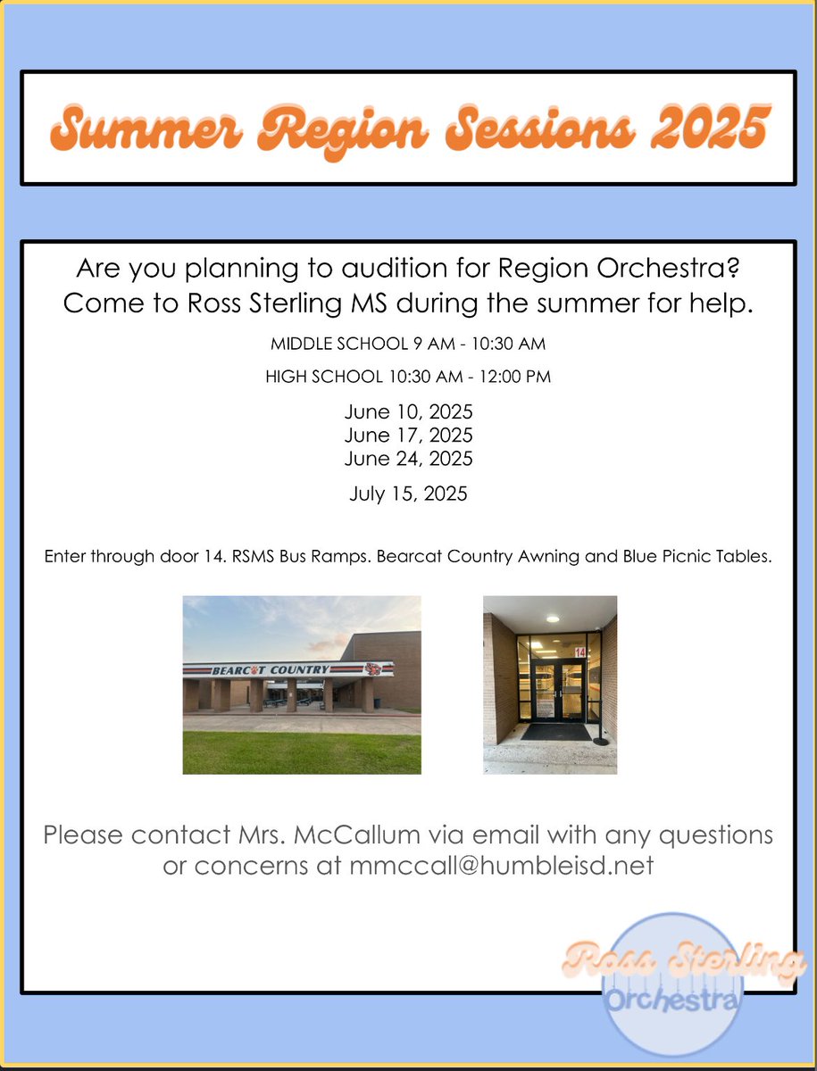 Final Region Session of the summer TOMORROW 7/15!!