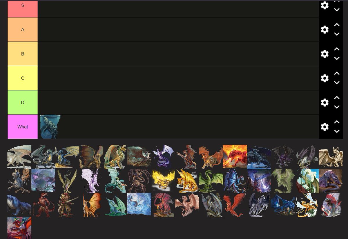 TheBrassDrake's tweet image. Working on my dragons tier list video. Finished taking notes, just gotta get recording which I may do later tonight when it's cooler. (I need to turn my fans off to record and this may be a long boi of a video)
I accidentally had 2 dragon turtles in the list and don't know how…
