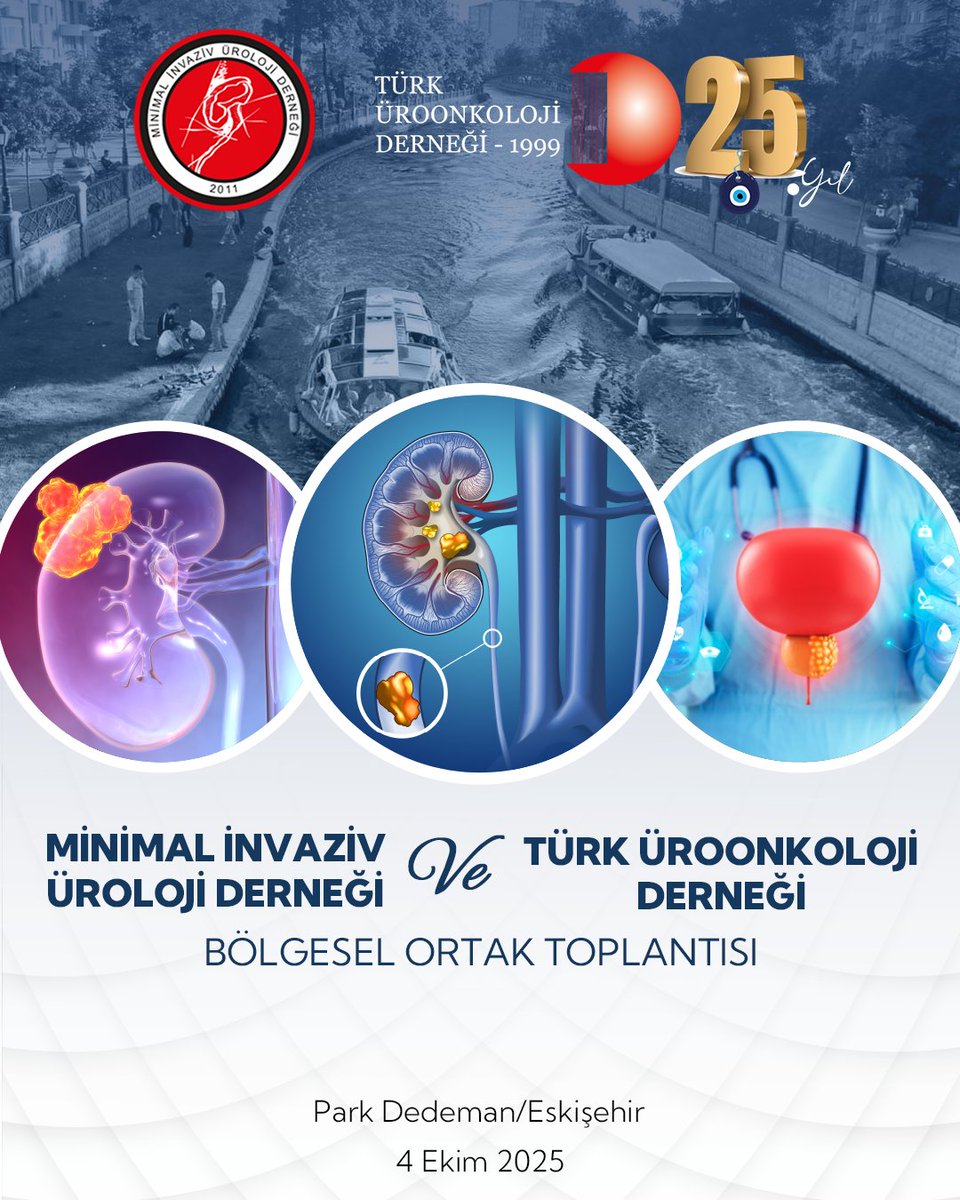 Minimal İnvaziv Üroloji Derneği ve Türk Üroonkoloji Derneği’nin bölgesel ortak toplantısı için Eskişehir’de buluşuyoruz.

📍 Park Dedeman / Eskişehir
🗓️ 4 Ekim 2025

 Ürolojik onkoloji ve minimal invaziv cerrahi konularında güncel bilgilerin paylaşılacağı bu toplantıya tüm