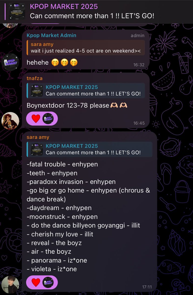 m0nferret's tweet photo. korangg marilah comment kat sini, what song recommendation for rpd that you want to see or dance along together!!

https://t.co/FKx4nAWuhr

#KPOPMARKET #KPOPMARKETv2 #pasarENHYPEN #pasarATEEZ #pasarseventeen #pasarskz #pasarNCT #pasartwice #pasarbabymonster #pasarive #pasargidle https://t.co/M61qRFRekB