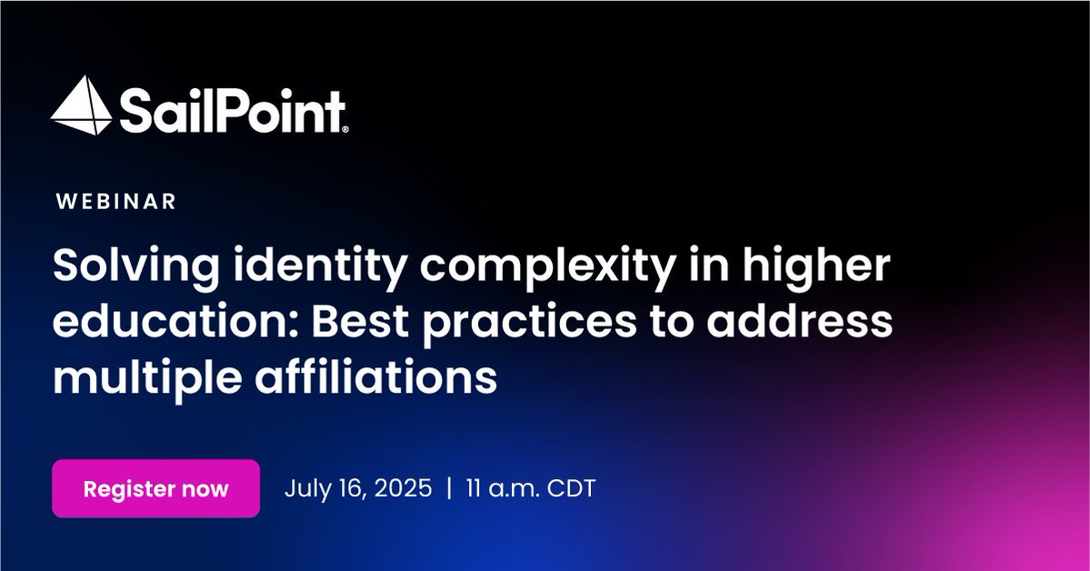 One person, multiple roles. That’s the identity challenge higher ed faces daily.

Join our July 16 webinar on untangling identity complexity across student, staff, and research systems: slpnt.co/44yDpRx