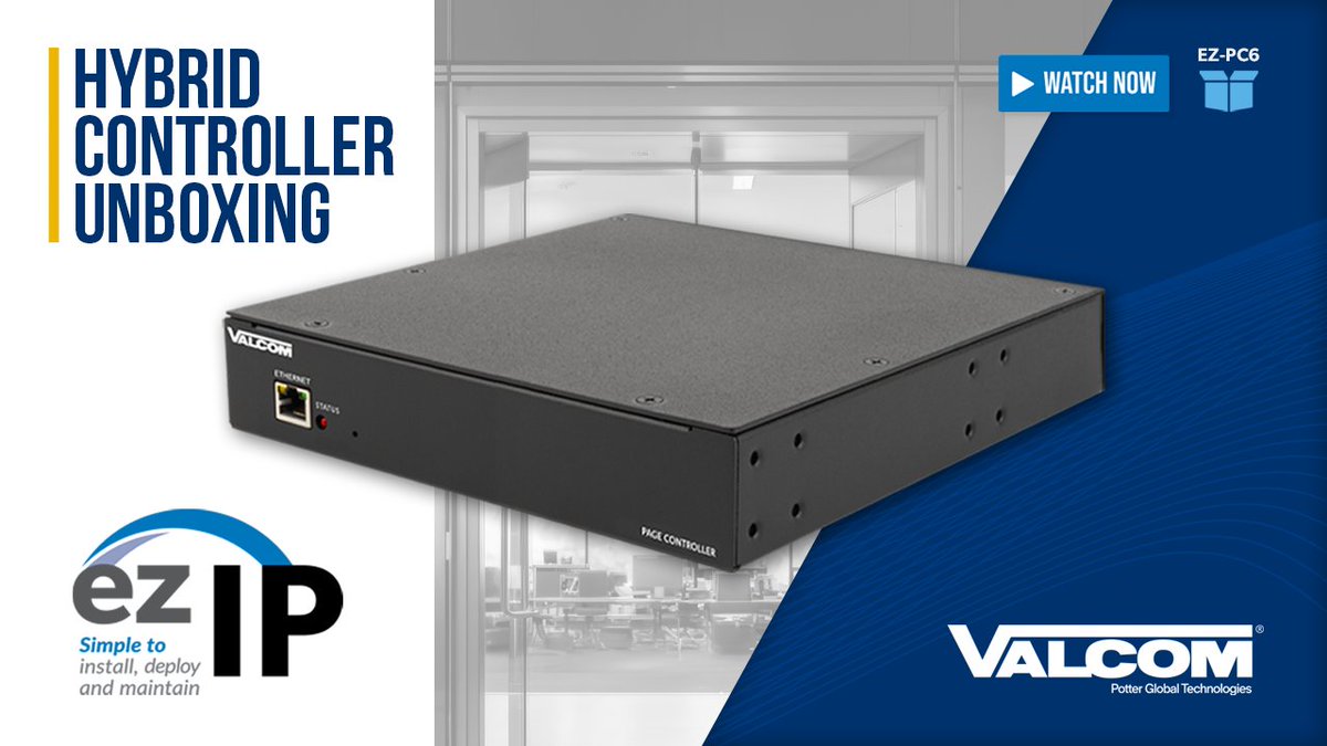 ValcomInc's tweet image. 🔊 Simplify your transition to IP paging. The ezIP Hybrid Controller makes it easy to integrate legacy systems with modern IP endpoints—all in one compact, powerful box.
📦 Unbox the future of mass notification; watch the full video: ow.ly/Qx5P50W8Aj6
#IPSolutions #Paging