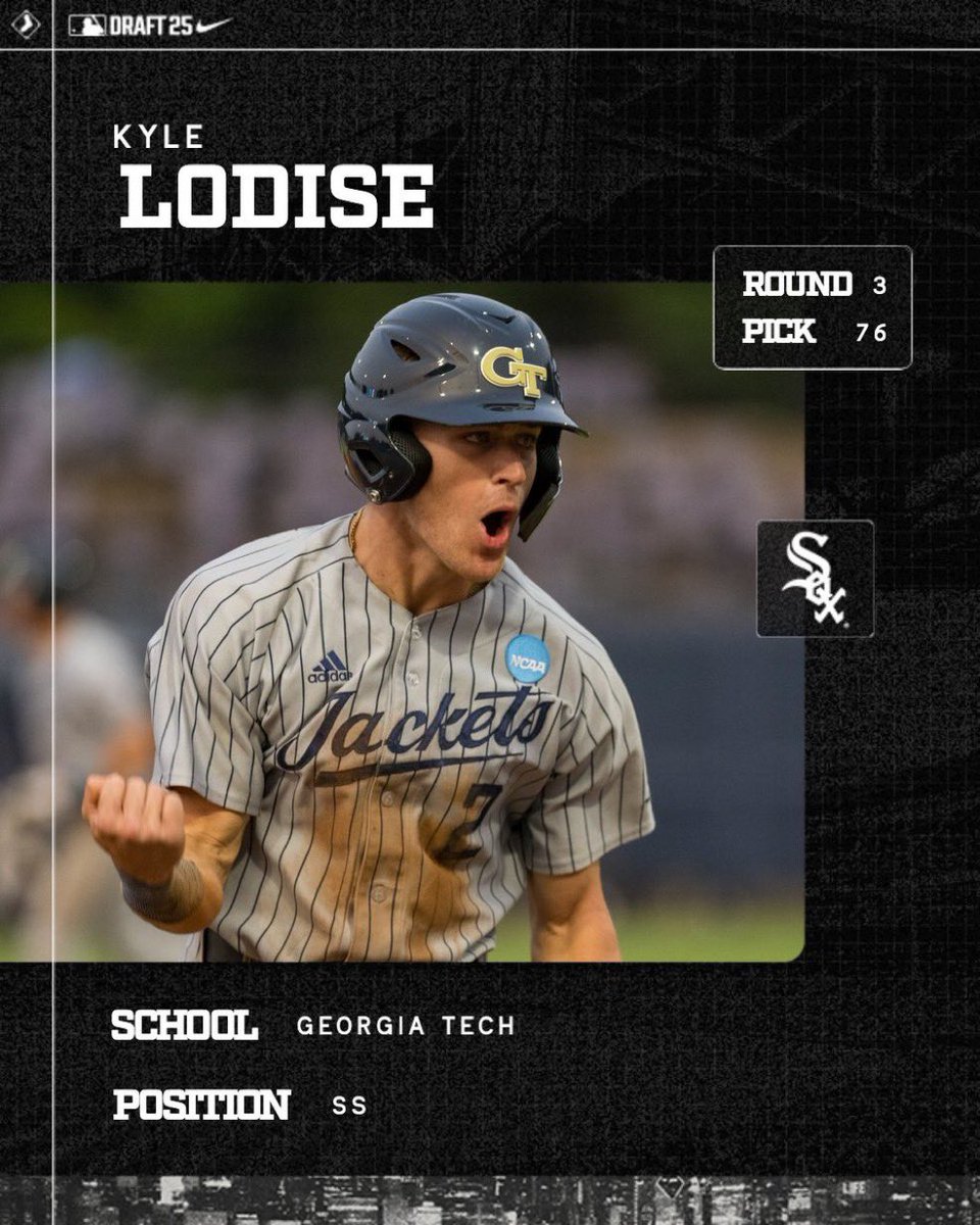 Elite Recruits (@eliterecruits_) on Twitter photo ‼️OFF THE BOARD‼️
Congratulations to Kyle Lodise on being selected by the Chicago White Sox with the 76th overall pick in the MLB draft.
Extremely proud of you and can’t wait to continue following your journey.
<a href="/KyleLodise/">Kyle Lodise</a> x #EliteRecruitsFamily ‼️OFF THE BOARD‼️
Congratulations to Kyle Lodise on being selected by the Chicago White Sox with the 76th overall pick in the MLB draft.
Extremely proud of you and can’t wait to continue following your journey.
<a href="/KyleLodise/">Kyle Lodise</a> x #EliteRecruitsFamily