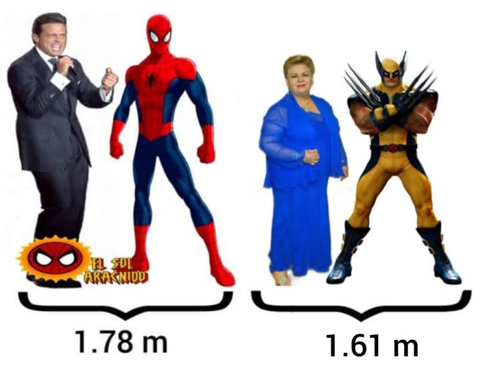 Para cuando te digan "dime algo que no sepa": Spider-man tiene la misma estatura que Luis Miguel y Wolverine la de Paquita la del Barrio