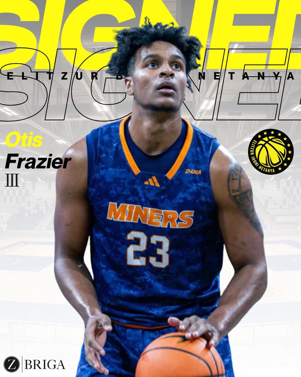 IAmDPick's tweet image. Otis Frazier III, the athletic forward out of UTEP, is headed to Israel โ signing with Elitzur Netanya. Congrats ๐๐