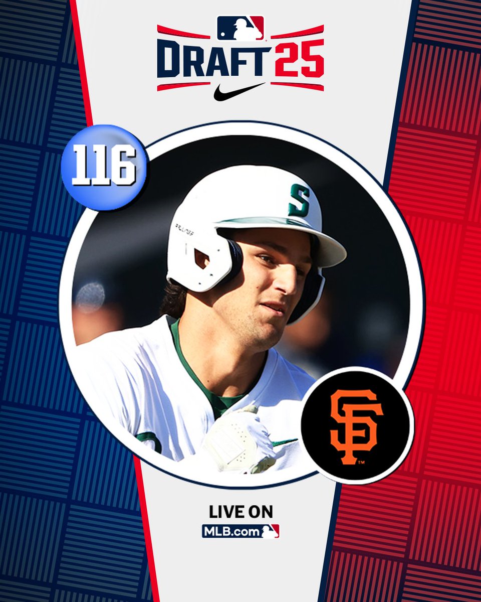With their 4th‑round pick (No. 116 overall), the <a href="/SFGiants/">SFGiants</a> select <a href="/StetsonBaseball/">Stetson Baseball</a> shortstop Lorenzo Meola, No. 183 on the Top 250 Draft Prospects list. 

Watch LIVE: atmlb.com/4646N4t