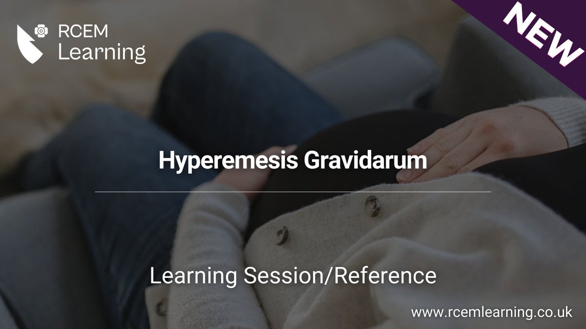 NEW: These modules covers the management of Nausea and Vomiting of Pregnancy, across the spectrum from mild symptoms to Hyperemesis Gravidarum.

Read our #LearningSession (LS) and #Reference (Ref) below: 

LS: rcemlearning.co.uk/modules/hypere…
Ref: rcemlearning.co.uk/reference/hype…