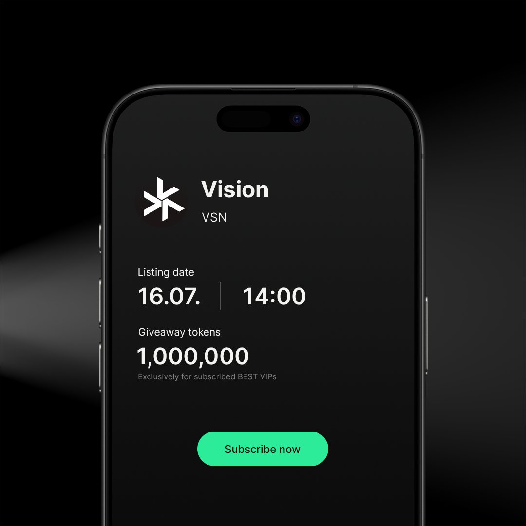 Bitpanda_global's tweet image. A special week deserves a special Bitpanda Spotlight! 🌟

@vsntoken ( $VSN ) your all-in-one Web3 ecosystem token – powering staking, governance, exclusive rewards and more across Web3. 

Launching this Wednesday, July 16, 14:00 CET.

Subscribe now: bitpanda.com/en/bitpanda-sp…