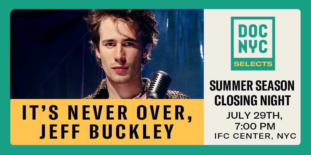 DOCNYCfest's tweet image. DOC NYC Summer Selects ends with the NYC Premiere of IT'S NEVER OVER JEFF BUCKLEY at @IFCCenter on Tues, July 29 - a deeply intimate new documentary from Academy Award®–nominated filmmaker Amy Berg.
Followed by a Q&A with the filmmakers.
🎟️: 2025.docnyc.net/JeffBuckley