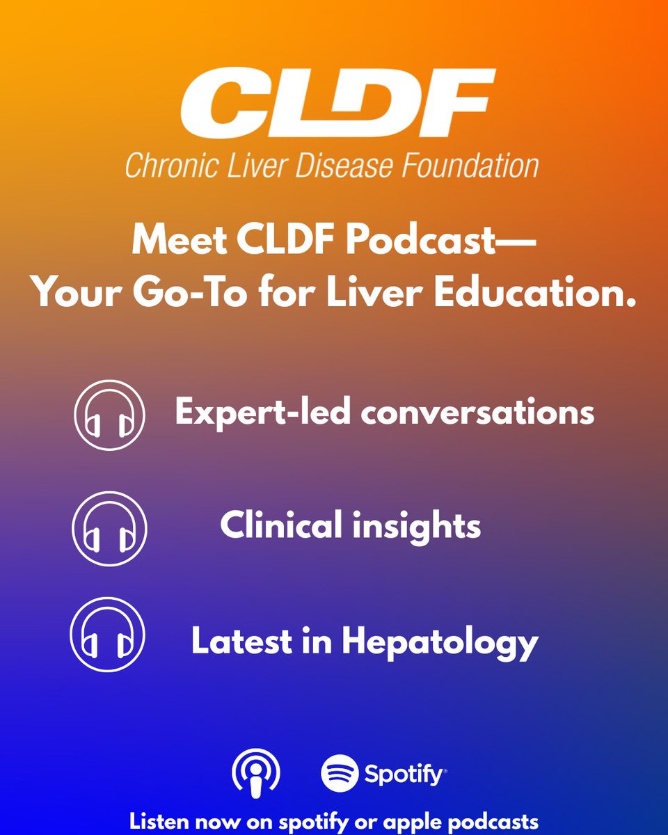 CLDFoundation's tweet image. Hepatology in Your Headphones 🎧
Have you binged the latest CLDF podcasts yet? If not, you’re missing expert takes, hot topics, and clinical gems!
Hit play and level up your liver game:
👉 Spotify: loom.ly/sJCV5yA
👉 Apple: loom.ly/2p7Ha1w