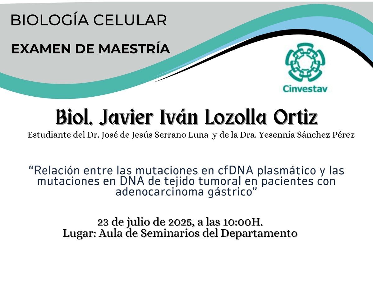 Departamento de Biología Celular del CINVESTAV (@biocelcinves) on Twitter photo 
