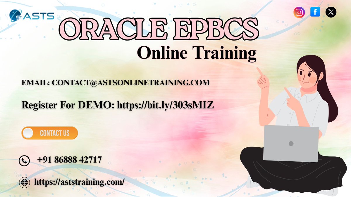 AstsTraining's tweet image. 𝐑𝐞𝐠𝐢𝐬𝐭𝐞𝐫 𝐟𝐨𝐫 𝐃𝐞𝐦𝐨 𝐨𝐧 𝐎𝐑𝐀𝐂𝐋𝐄 𝐄𝐏𝐁𝐂𝐒: bit.ly/303sMIZ
𝐊𝐧𝐨𝐰 𝐌𝐨𝐫𝐞: aststraining.com/courses/epbcs-…
#EPBCSOracle #EPBCSCertification #EPBCSOnlineTraining #OracleEPBCSTraining #PBCSandEPBCSTraining #EPBCSTraining #AstsTraining #DemoonEPBCS #india