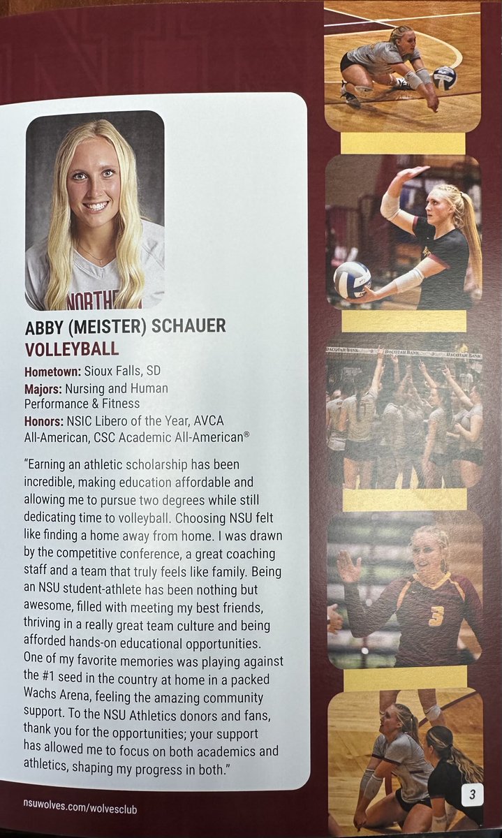 Wolves Club brochure with Abby Meister preaching it!!! Excited for the 2025 season to get going. #Let’s Hunt🐾🐺🏐