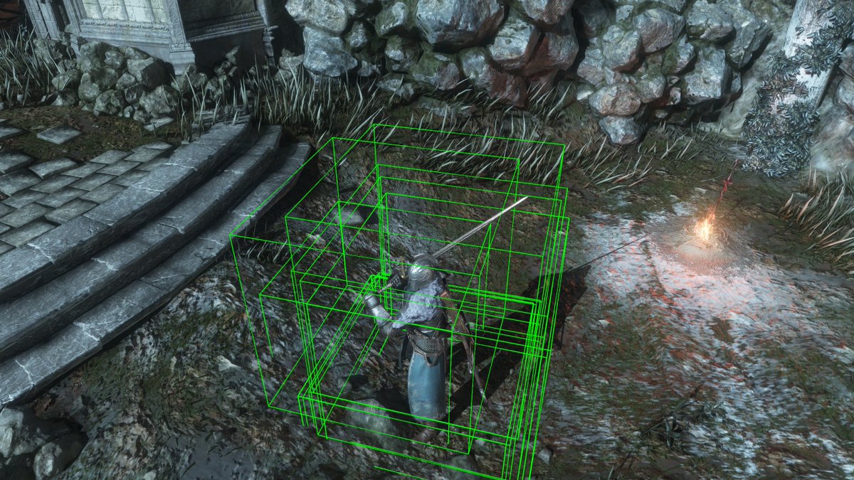 DS2LightingMod's tweet image. Darksouls3 has issue of not rendering shadows when the player is hollow, every other hollow has shadows. Now there is a fix for that in DS3LE(Including Lite). By caching the draw call state(VB, IB, Matrices) during Gbuffer render pass and then replay that into the shadowmap.
