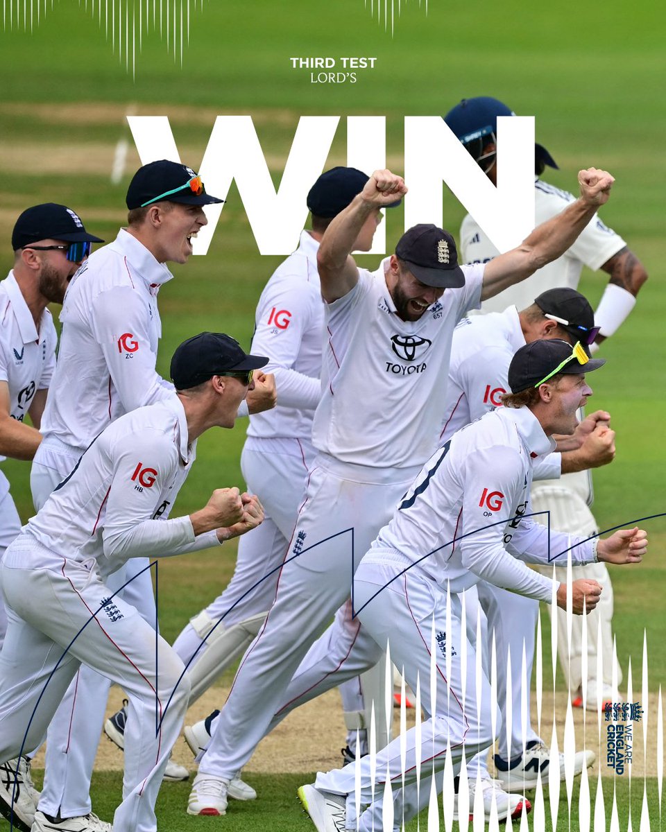 GET IN! 🦁

Final day Test match wins ❤️

What an incredible contest! 💪

We move into a 2-1 series lead 👏