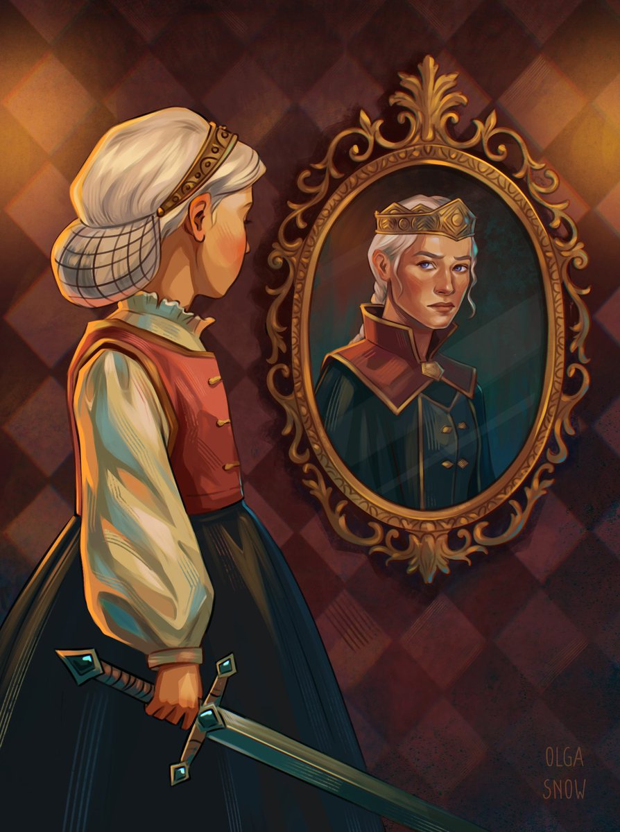 olgasnoww's tweet image. If you met your future self, what would she say to you? — Dracarys! #hotd #hotdfanart #rhaenyratargaryen