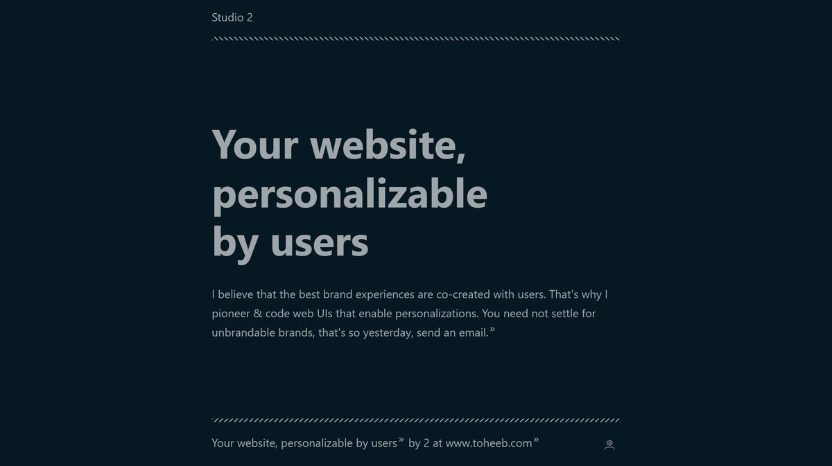 ToheebDotCom's tweet image. After back and forth, I have an heading and intro for Studio 2.

I hope that I captured a unique advantage.

I've updated my profile banner and bio to reflect this.

#buildinpublic #Studio2